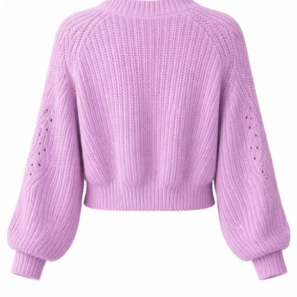 BP Lavender Cable Knit Sweater - Picture 2 of 7